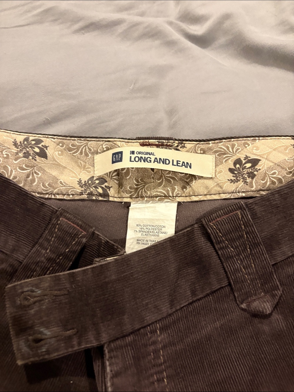 GAP Dark Brown Corduroy Wide Leg Pants - Picture 3 of 6